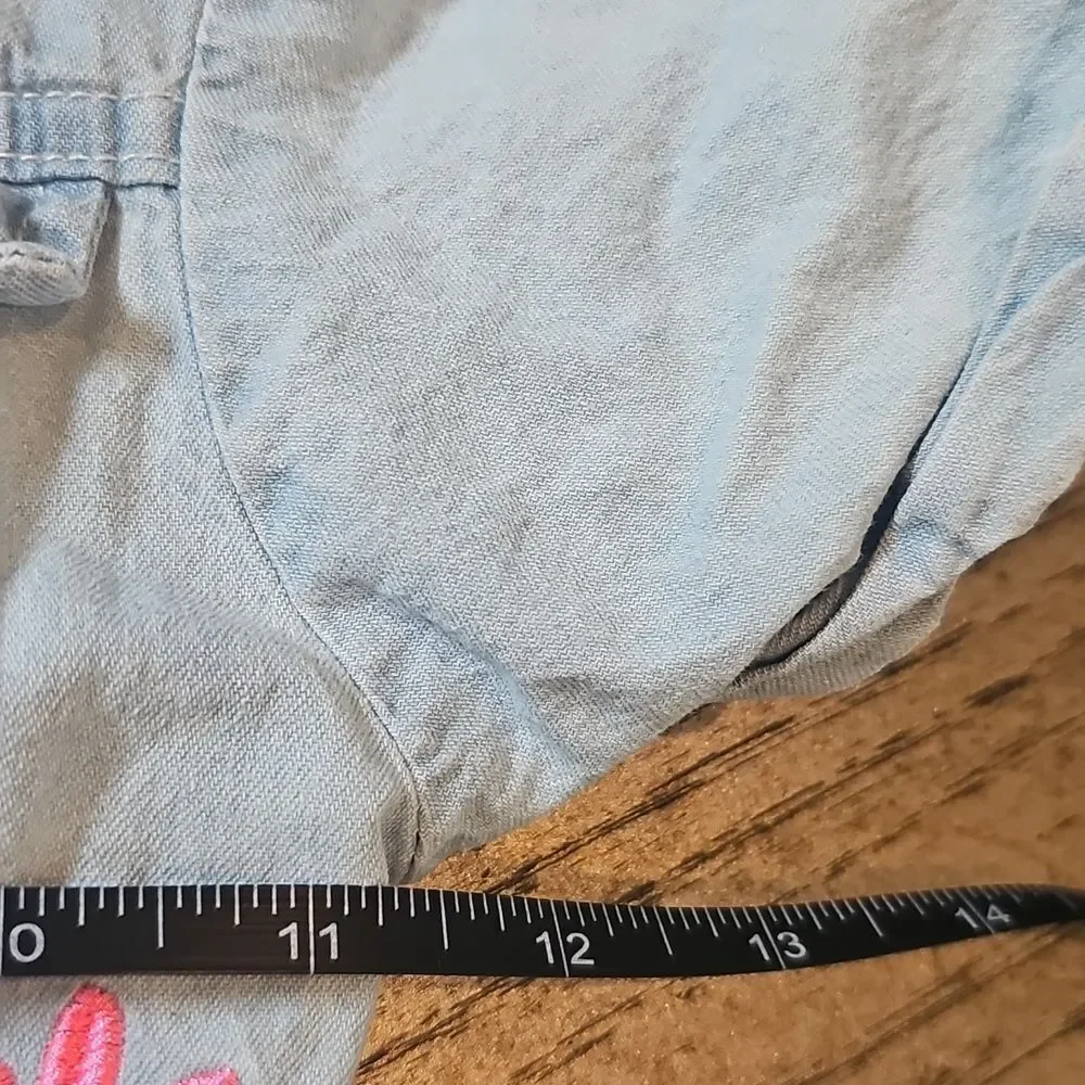 Stylish Denim Kids Dress Size 6 with Pink Accents